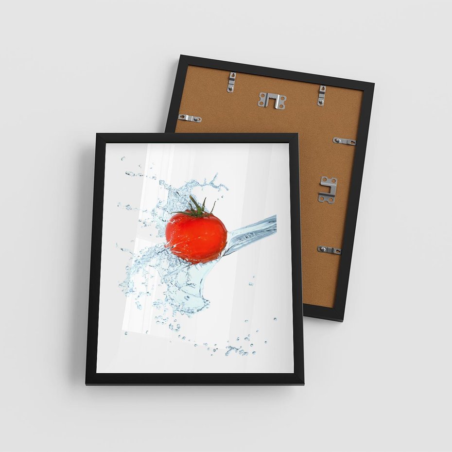 Plakat w ramie 40x50 - Apetyczna KuchniaNowoczesna Ekspresja - pomidor, jedzenie - rama czarna