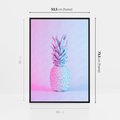Obraz w ramie 50x70 - Ananas Abstrakcja - ananas, abstrakcja - rama czarna