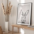 Plakat bez ramy 30x40 - Szkicowany królik w grafice - szkic, królik