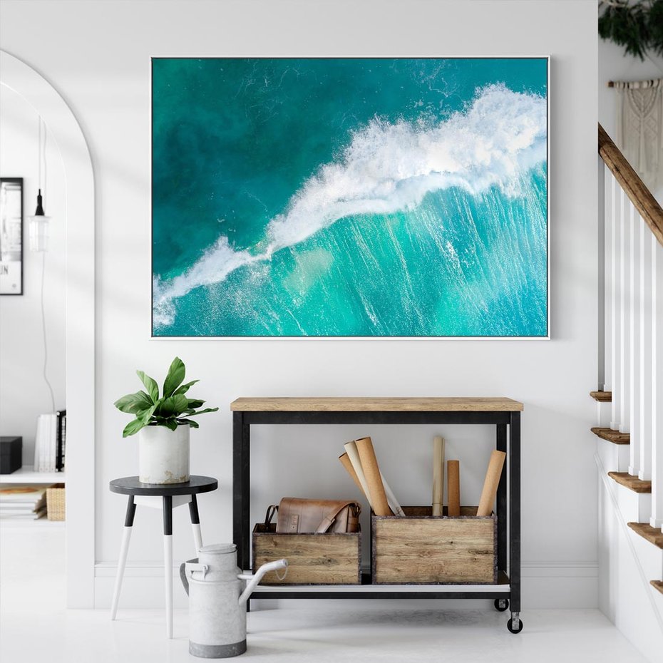 Obraz w ramie 120x80 - Siła i Spokój - morze, ocean - rama biała