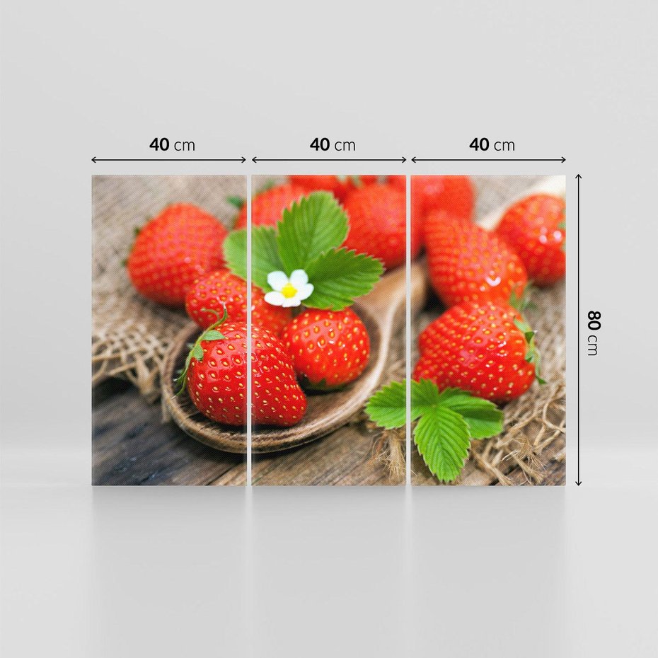 Obraz na płótnie 120x80 - Truskawki: owocowa ekstaza - truskawki, owoce