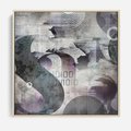 Obraz w ramie 50x50 - Nocne opowieści w barwach - typografia, abstrakcja - rama drewno