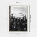 Obraz w ramie 80x120 - Wibracje Miejskiego Życia - miasto, wieżowce - rama drewno