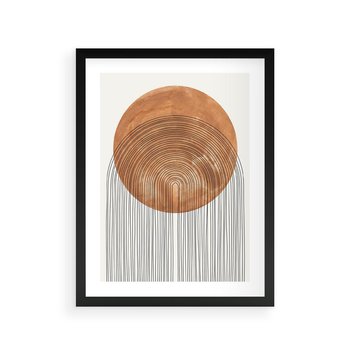 Plakat w ramie 30x40 - Złote Akcenty - nowoczesna sztuka, modern - rama czarna