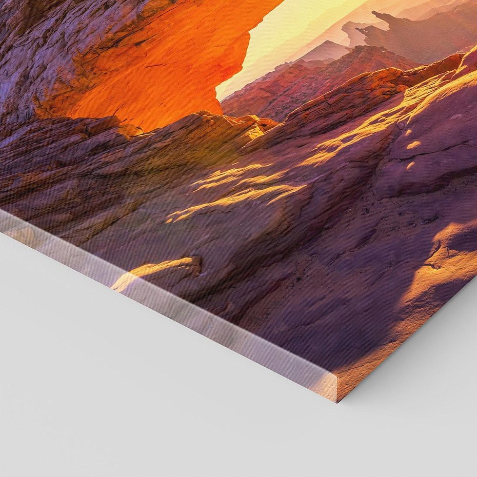 Obraz na płótnie 100x50 - Magia pustyni: skały i bezkresny horyzont - pustynia, skały