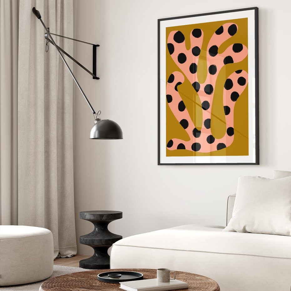 Plakat bez ramy 30x40 - Rozkwitająca Wolność Boho - abstrakcyjne boho kształty, dziwne