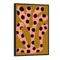 Obraz w ramie 50x70 - Rozkwitająca Wolność Boho - abstrakcyjne boho kształty, dziwne - rama czarna