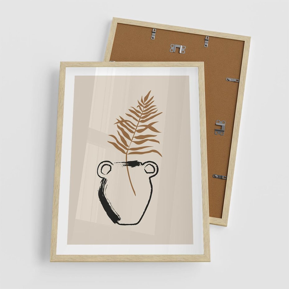 Plakat w ramie 50x70 - Wewnętrzne Opowieści - boho, nowoczesna sztuka - rama drewno