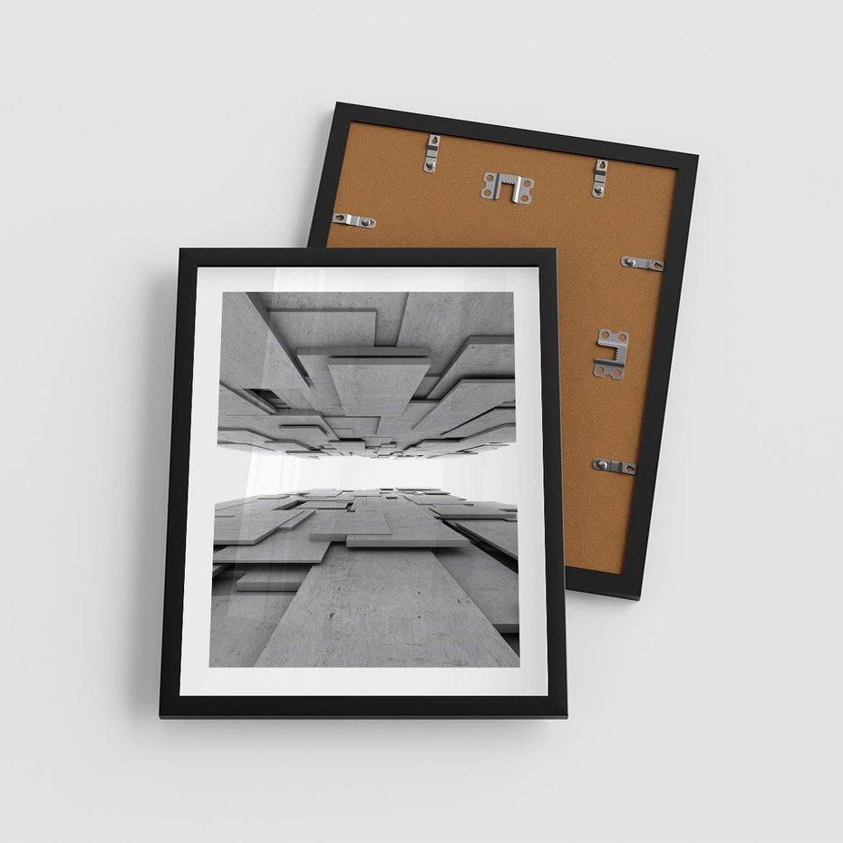 Plakat w ramie 40x50 - Architektura 3D - architektura, 3D - rama czarna