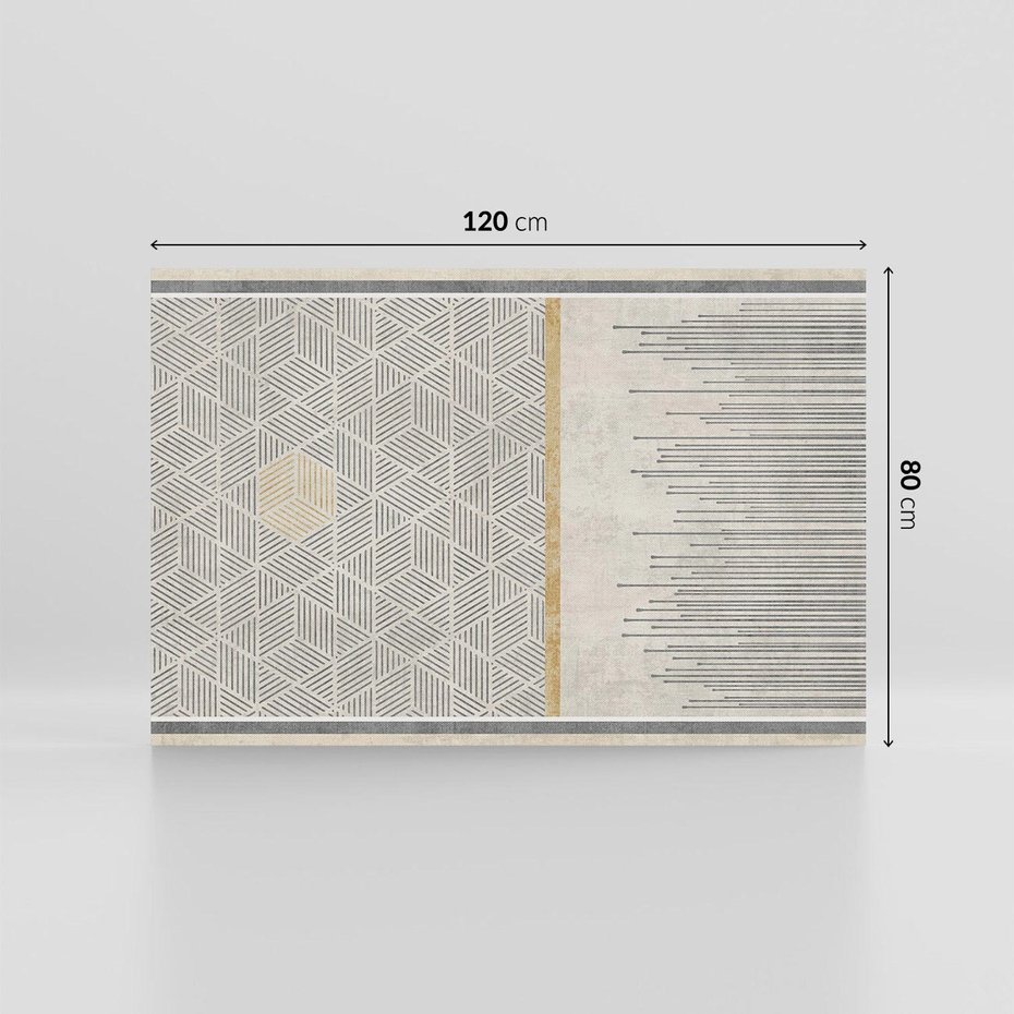 Obraz na płótnie 120x80 - Drobny Print Klasyki - geometryczne linie, styl mid century