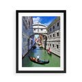 Plakat w ramie 40x50 - Romantyczna gondola w Wenecji - Wenecja, gondola - rama czarna