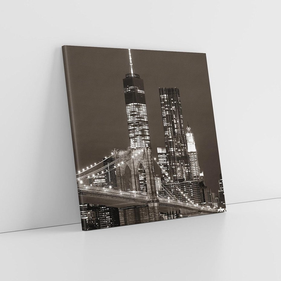 Obraz na płótnie 50x50 - Magia miasta nocą - miasto, noc