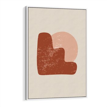 Obraz w ramie 80x120 - Przenikanie Granic - nowoczesny plakat, abstrakcyjne kształty - rama biała