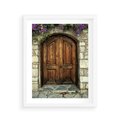 Plakat w ramie 40x50 - Tajemnicze stare drzwi - stare, drzwi - rama biała