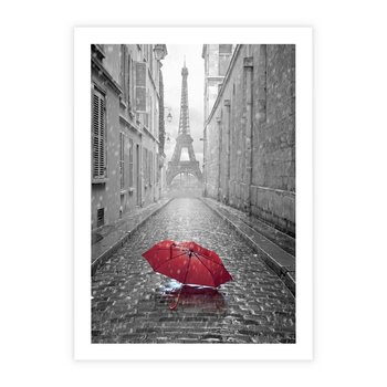 Plakat bez ramy 40x50 - Kolorowy parasol w Paryżu - Paryż, parasol