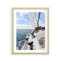 Plakat w ramie 40x50 - Moc żaglowca na pełnym morzu - żaglowiec, jacht - rama drewno