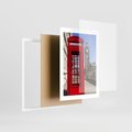 Plakat w ramie 30x40 - Ikoniczna budka telefoniczna w Londynie - budka, telefoniczna - rama biała