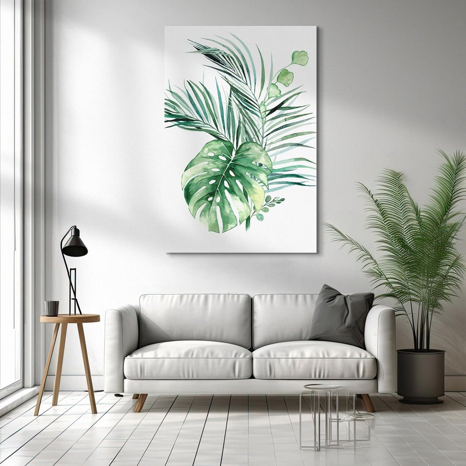 Obraz na płótnie 50x70 - Przyjemność Złotej Natury - złote, liście