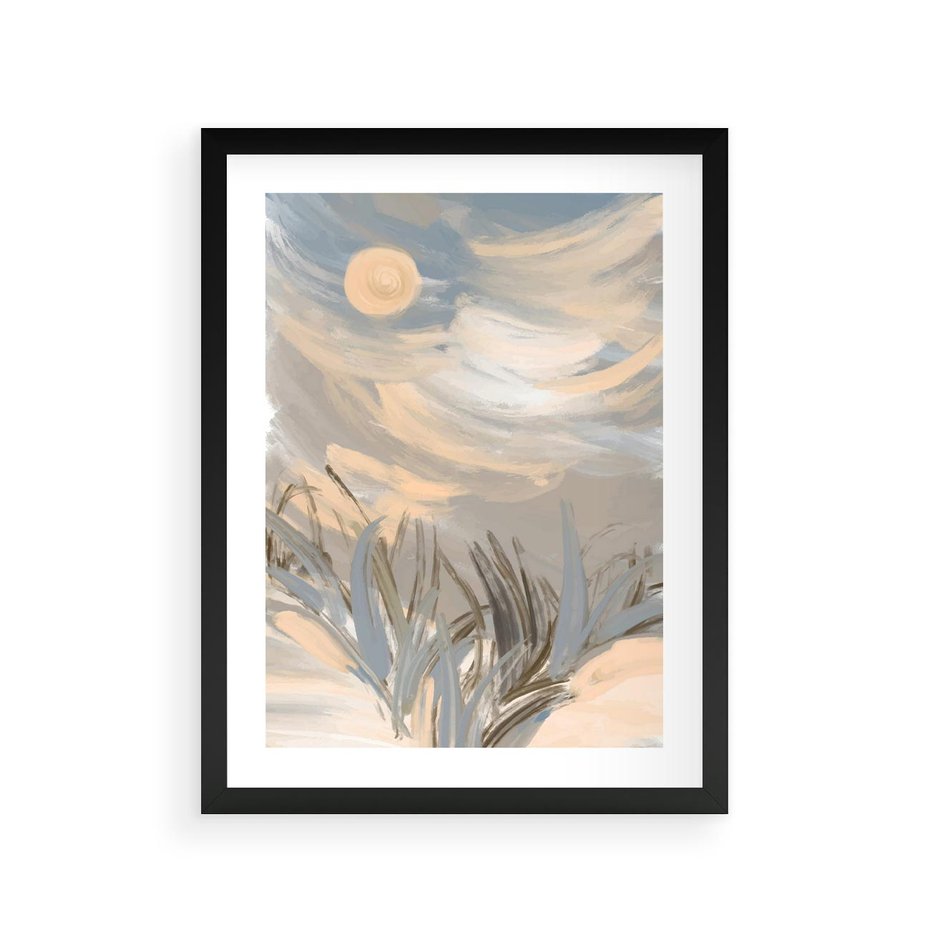 Plakat w ramie 30x40 - Światłości Taniec - akwarela, obraz - rama czarna