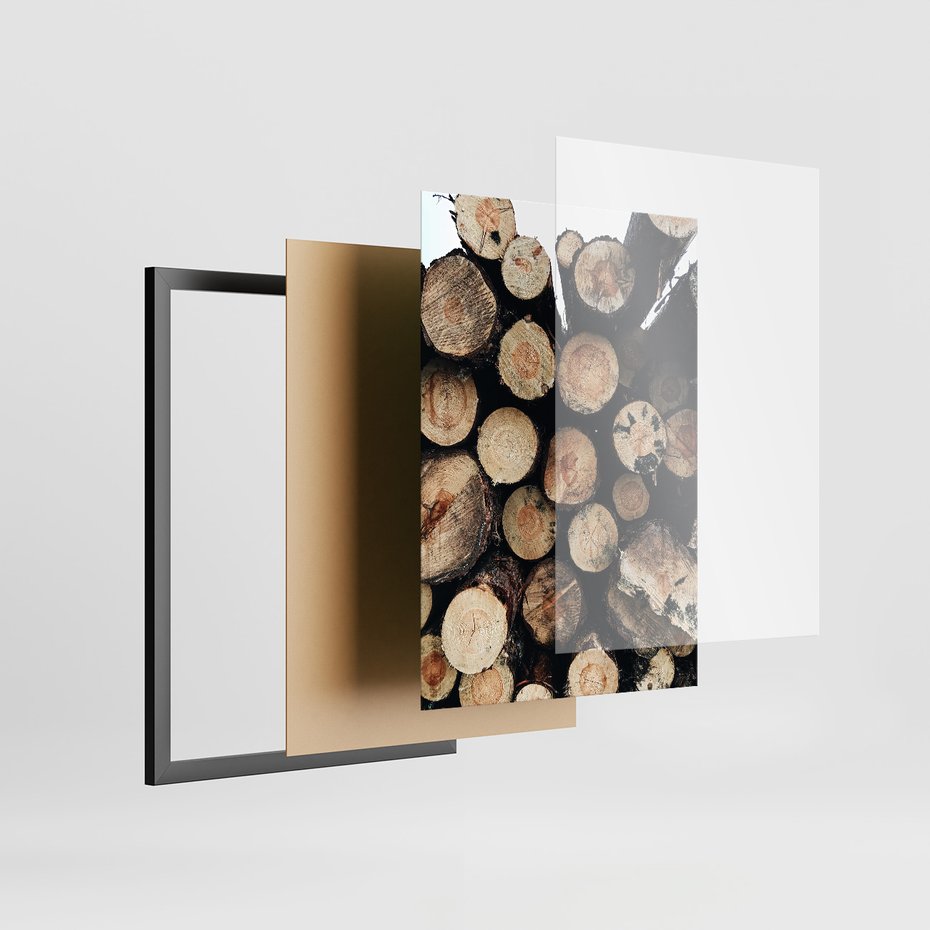 Zestaw obrazy w ramie 30x40 galeria - Kawa, zima, jesień, klimatyczne - rama czarna