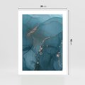 Plakat bez ramy 30x40 - Marmurowa Elegancja: Kolory Oceanu - marmur, kolory oceanu