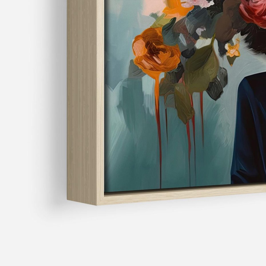 Obraz w ramie 70x50 - Ukryte Emocje - obraz, akwarela - rama drewno