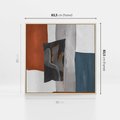 Obraz w ramie 80x80 - Nowoczesna geometria - nowoczesny, geometryczny - rama drewno