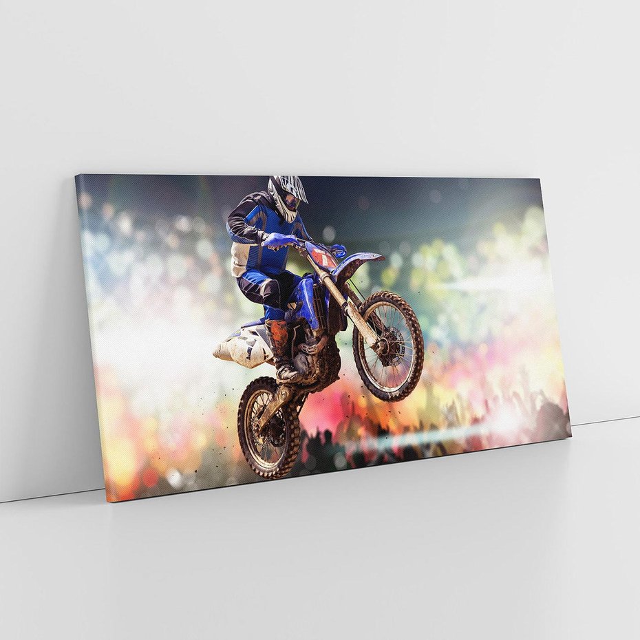 Obraz na płótnie 140x70 - Adrenalina na motocyklu cross - motocykl, cross