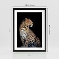 Plakat w ramie 30x40 - Elegancja Jaguarowej Pantery - jaguar, pantera - rama czarna