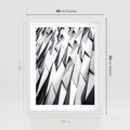 Plakat w ramie 40x50 - Geometryczna Nowoczesność - nowoczesna architektura, gemetryszne formy - rama biała