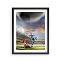Plakat w ramie 40x50 - Ekscytacja Sportowego Świata - gol, mecz - rama czarna