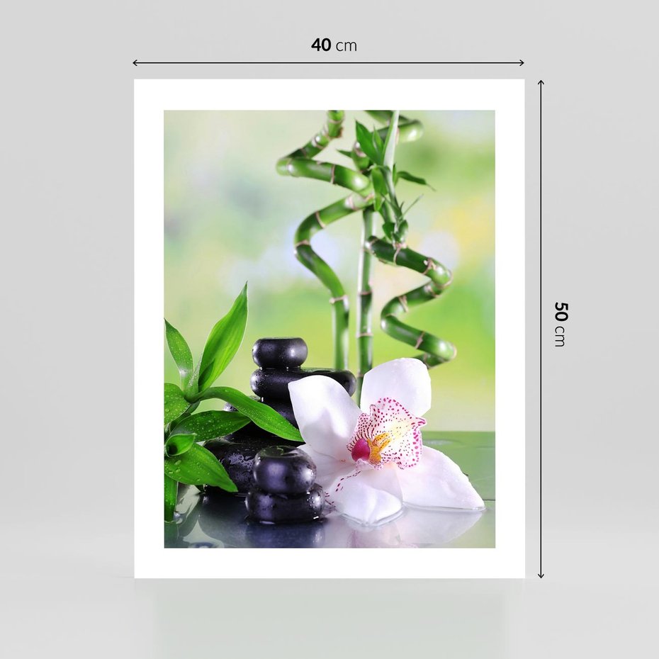 Plakat bez ramy 40x50 - Spa pełne kwiatów i relaksu - spa, kwiat