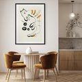Plakat w ramie 40x50 - Picassowska Abstrakcja Kota - abstrakcyjna grafika kota, jak picasso - rama czarna