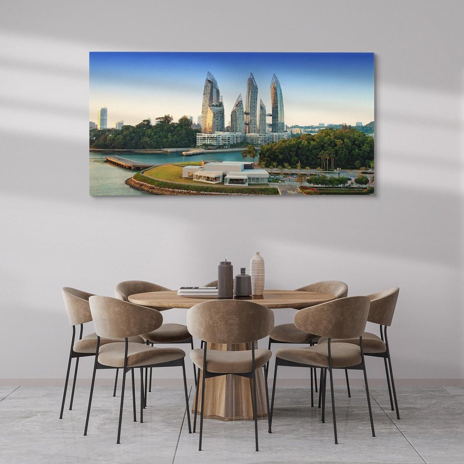 Obraz na płótnie 120x60 - Azja miasto architektonicznej ekstrawagancji - Azja, miasto