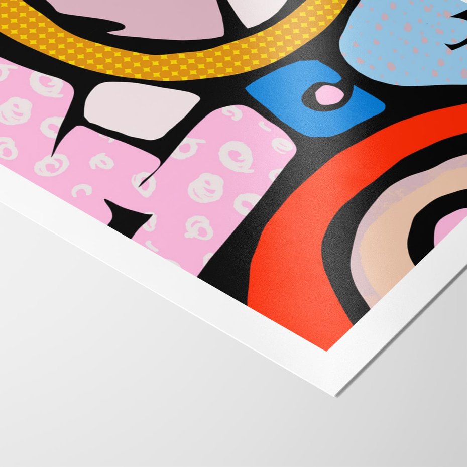 Plakat bez ramy 30x40 - Kolory Komiksu - abstrakcyjne formy, komiksowy styl
