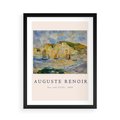 Plakat w ramie 50x70 - Plakat z Reprodukcją A. Renoira - Auguste Renoir, Morze i klify - rama czarna