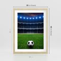 Plakat w ramie 30x40 - Piłka nożna - gol! - piłka nożna, gol - rama drewno