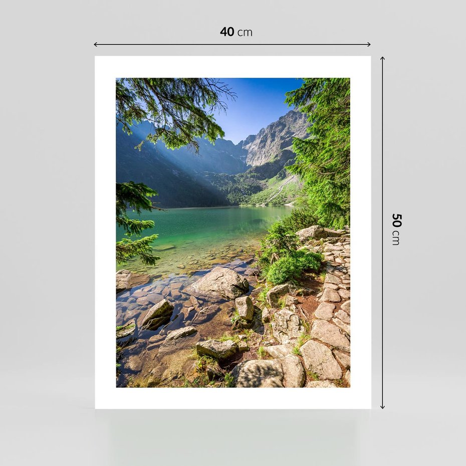 Plakat bez ramy 40x50 - Mistyczna Przyroda - góry, jezioro