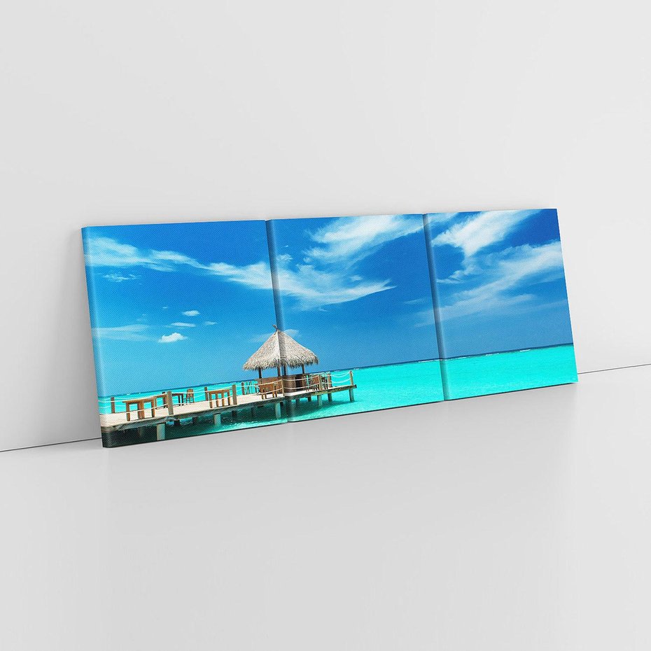 Obraz na płótnie 120x40 - Magia tropikalnego molo - tropiki, ocean