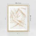 Plakat w ramie 40x50 - Pampas w Stylu Boho: Kompozycja Natury - suche trawy, pampas - rama drewno