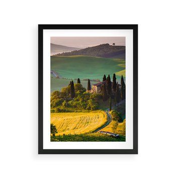 Plakat w ramie 50x70 - Pejzaż w perspektywie - pejzaż, perspektywa - rama czarna