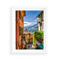Plakat w ramie 50x70 - Tropienie Nieskończoności - uliczka, perspektywa - rama biała