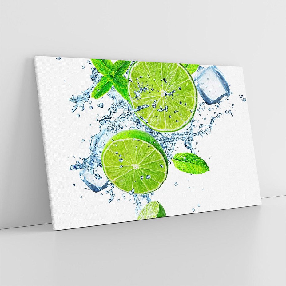 Obraz na płótnie 70x50 - Świeżość i Witalność - limonka, owoce