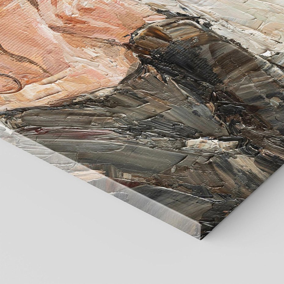 Obraz na płótnie 60x60 - Esencja - kobieta wino obraz impresonizm olej na płótnie