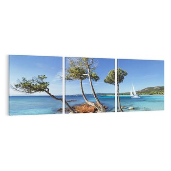 Obraz na płótnie 150x50 - Korsyka - morze i drzewa - Korsyka, morze