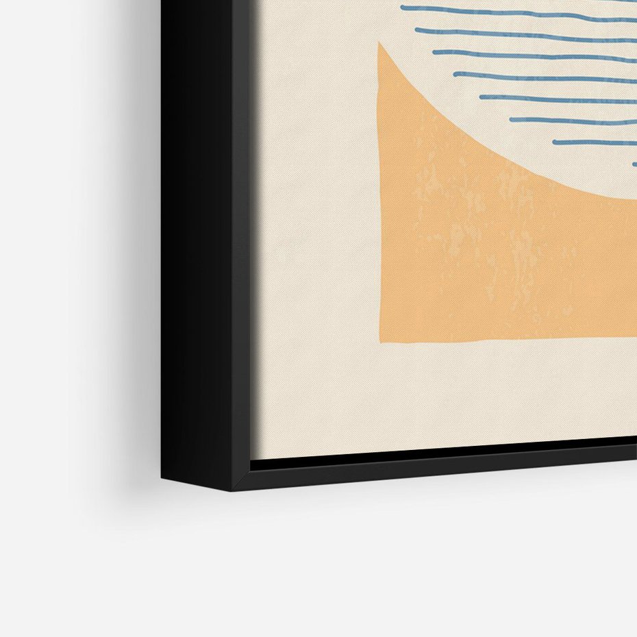 Obraz w ramie 50x70 - Rozbijająca Opowieść - geometryczne kształty, koła - rama czarna