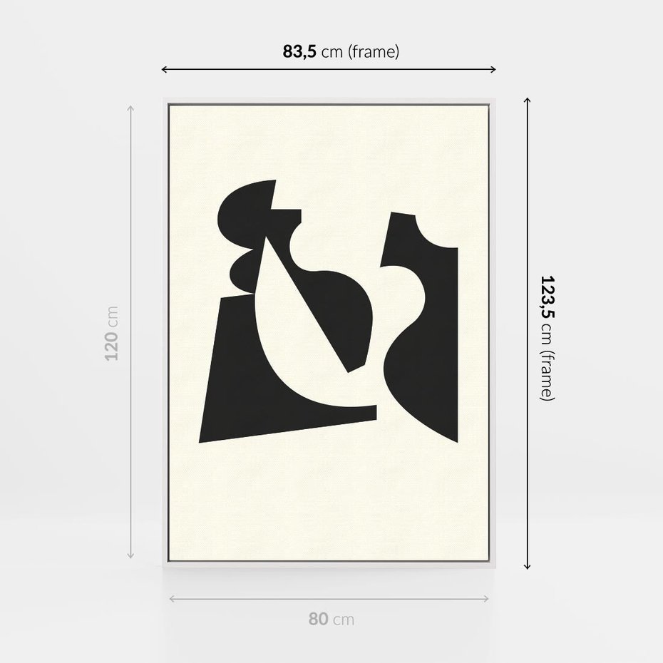 Obraz w ramie 80x120 - Tajemnicze Spektrum - abstrakcyjne kształty, geometria - rama biała