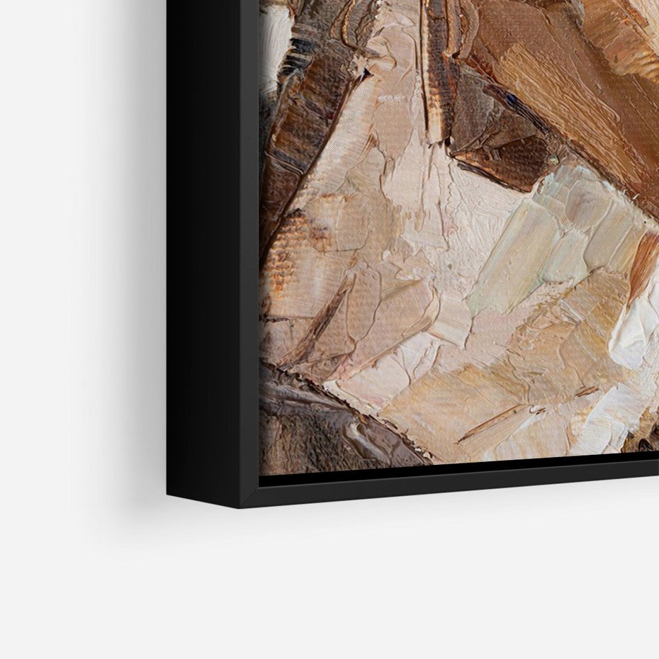 Obraz w ramie 70x100 - Wibracje - portret, kobieta - rama czarna