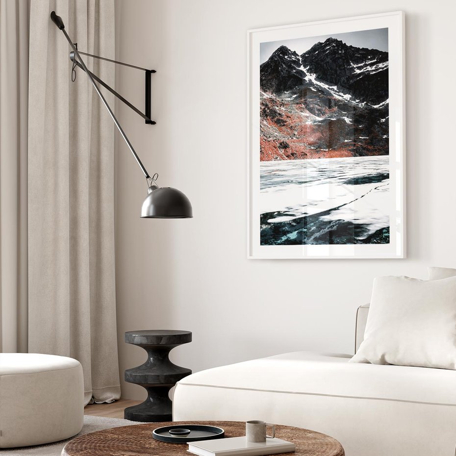 Plakat bez ramy 30x40 - Śnieżna Opowieść - górski krajobraz, zima w górach