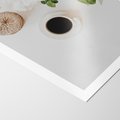 Plakat bez ramy 21x30 - Bukiet Kwiatów i Kawa na Stole - fotografia, na stole bukiet